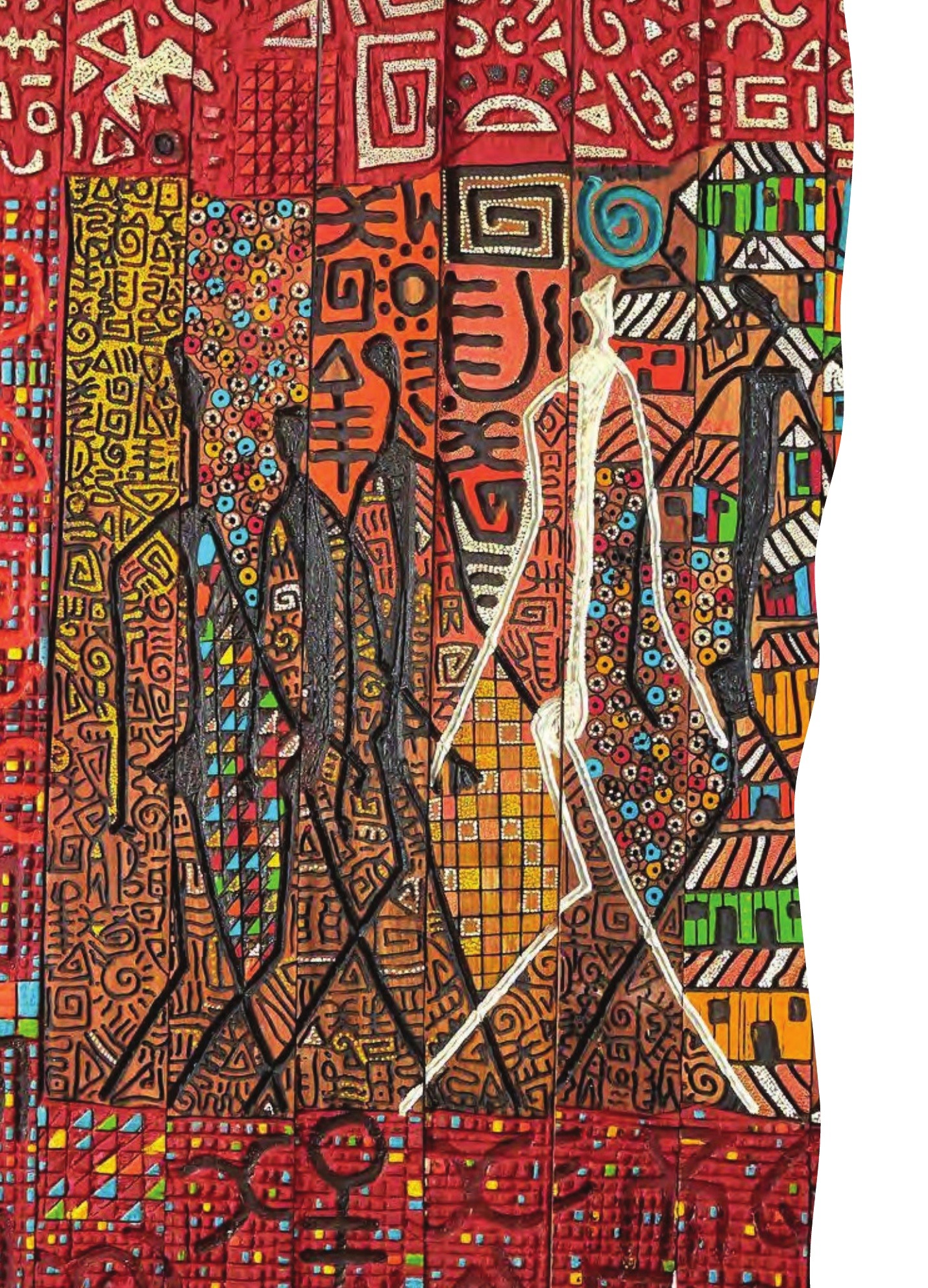 Figurative textile artwork from the Mbari Kola presentation
